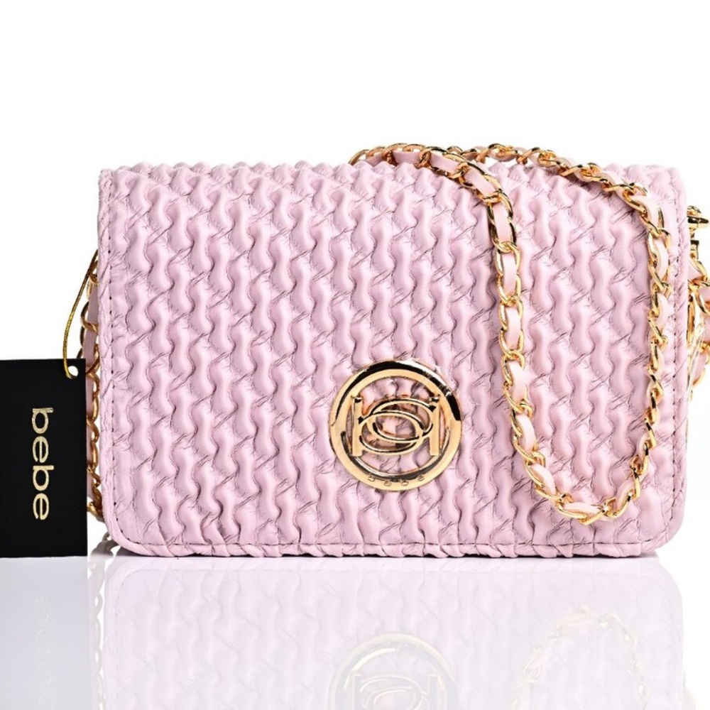 NWT Bebe Dusty Pink Erika Crossbody, Womens Handbag